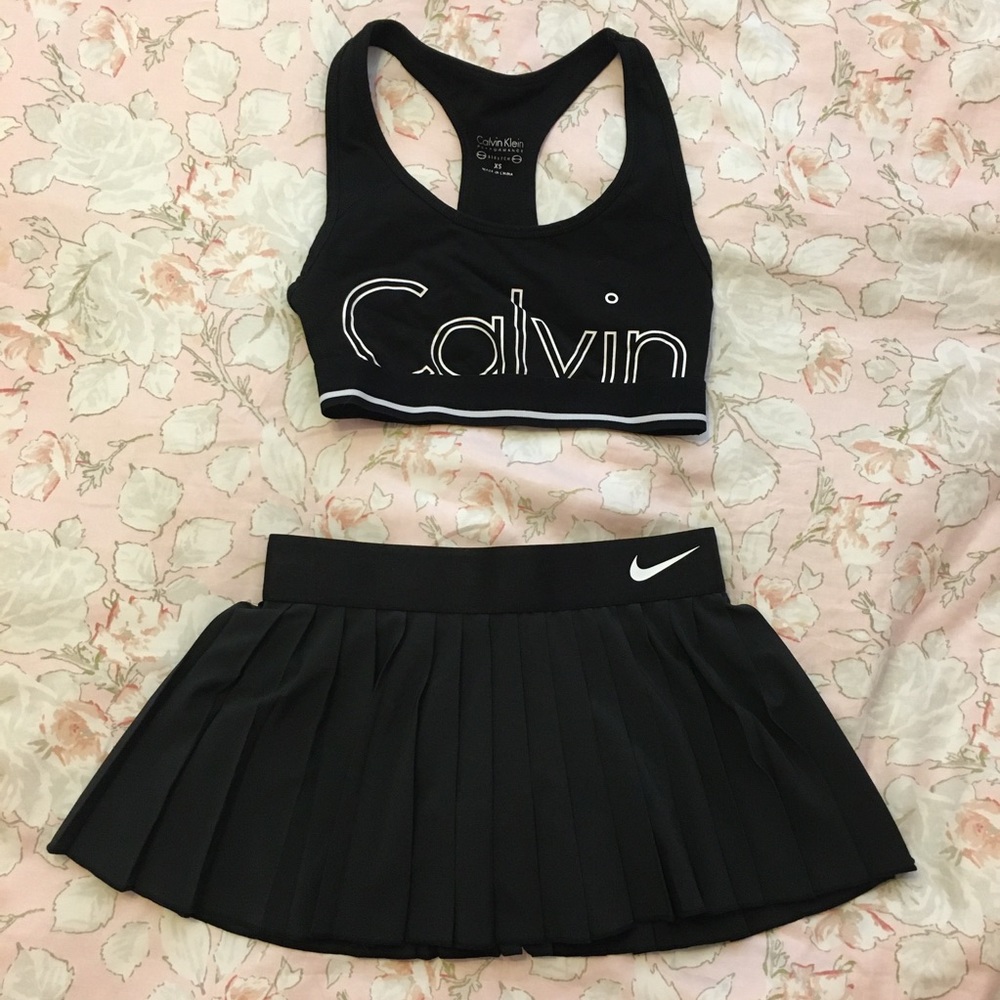 Nike Black Court Victory Tennis Skirt skort NWOT